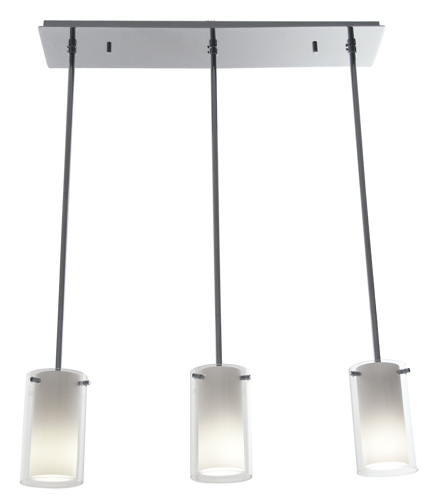 Essex Three Light Linear in Chrome w/Half Opal Glass - available from The Lighting Shoppe, trusted by Canadian homeowners