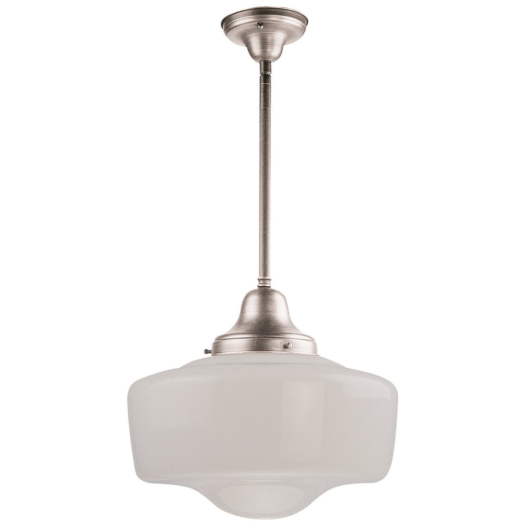 DVI Canada - DVP7521SN - One Light Pendant - Schoolhouse - Satin Nickel w/True Opal Glass