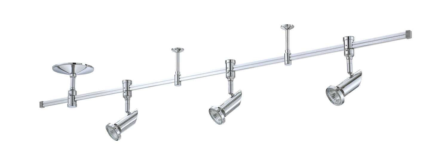 Rail Kit Line Voltage Cylinder Rail Kit in Chrome by | The Lighting ...