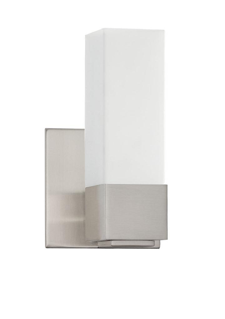 Madison One Light Bath Sconce in Satin Nickel Kendal Canada