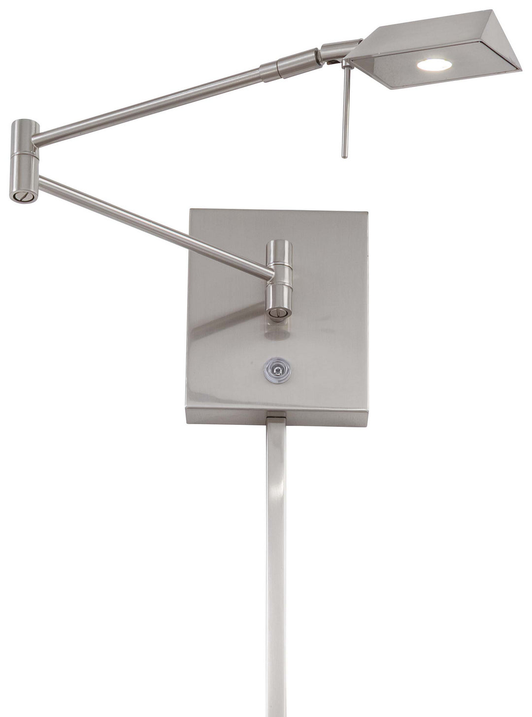 George's Reading Room LED Swing Arm Wall Lamp in Brushed Nickel - available from The Lighting Shoppe, trusted by Canadian homeowners