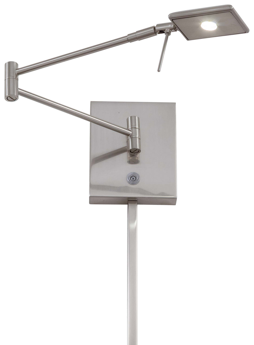 George's Reading Room LED Swing Arm Wall Lamp in Brushed Nickel - available from The Lighting Shoppe, trusted by Canadian homeowners