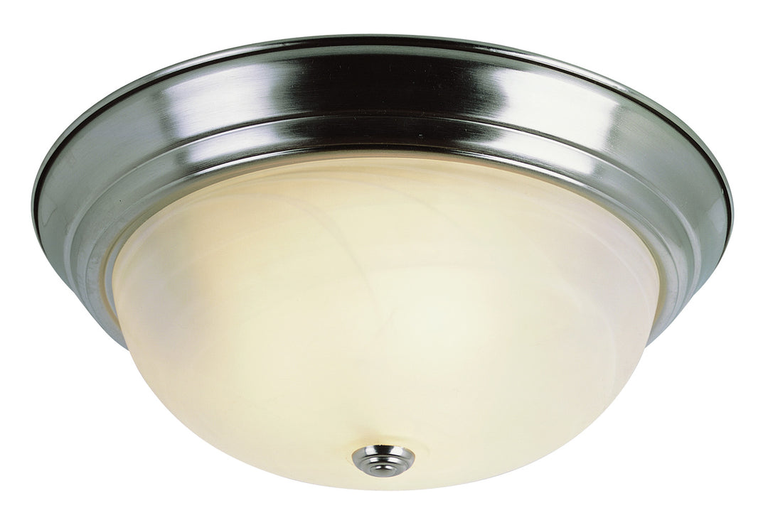 Browns Two Light Flushmount in Brushed Nickel - available from The Lighting Shoppe, trusted by Canadian homeowners