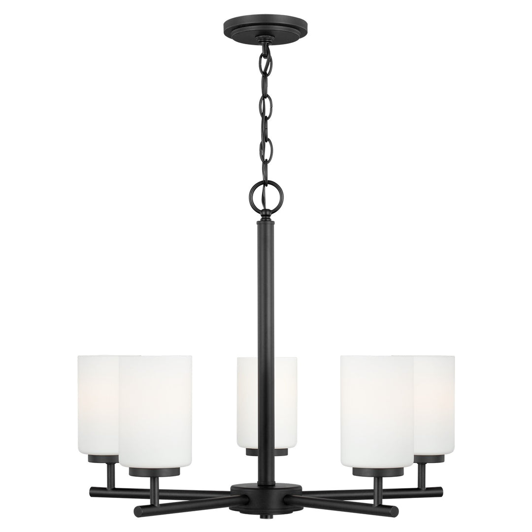 Generation Lighting Canada - 31161-112 - Five Light Chandelier - Oslo - Midnight Black