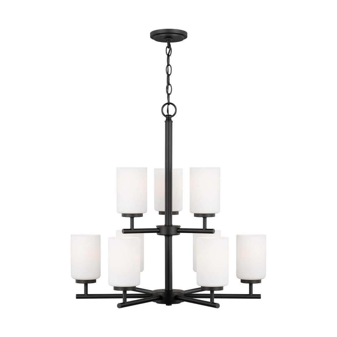 Generation Lighting Canada - 31162-112 - Nine Light Chandelier - Oslo - Midnight Black