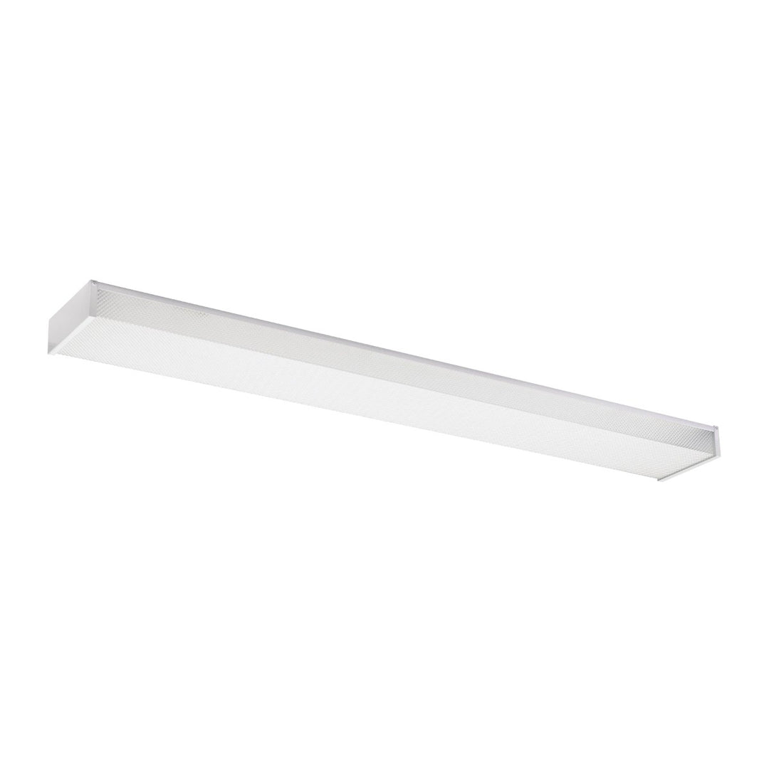 Drop Lens Fluorescent Two Light Flush Mount in White - available from The Lighting Shoppe, trusted by Canadian homeowners