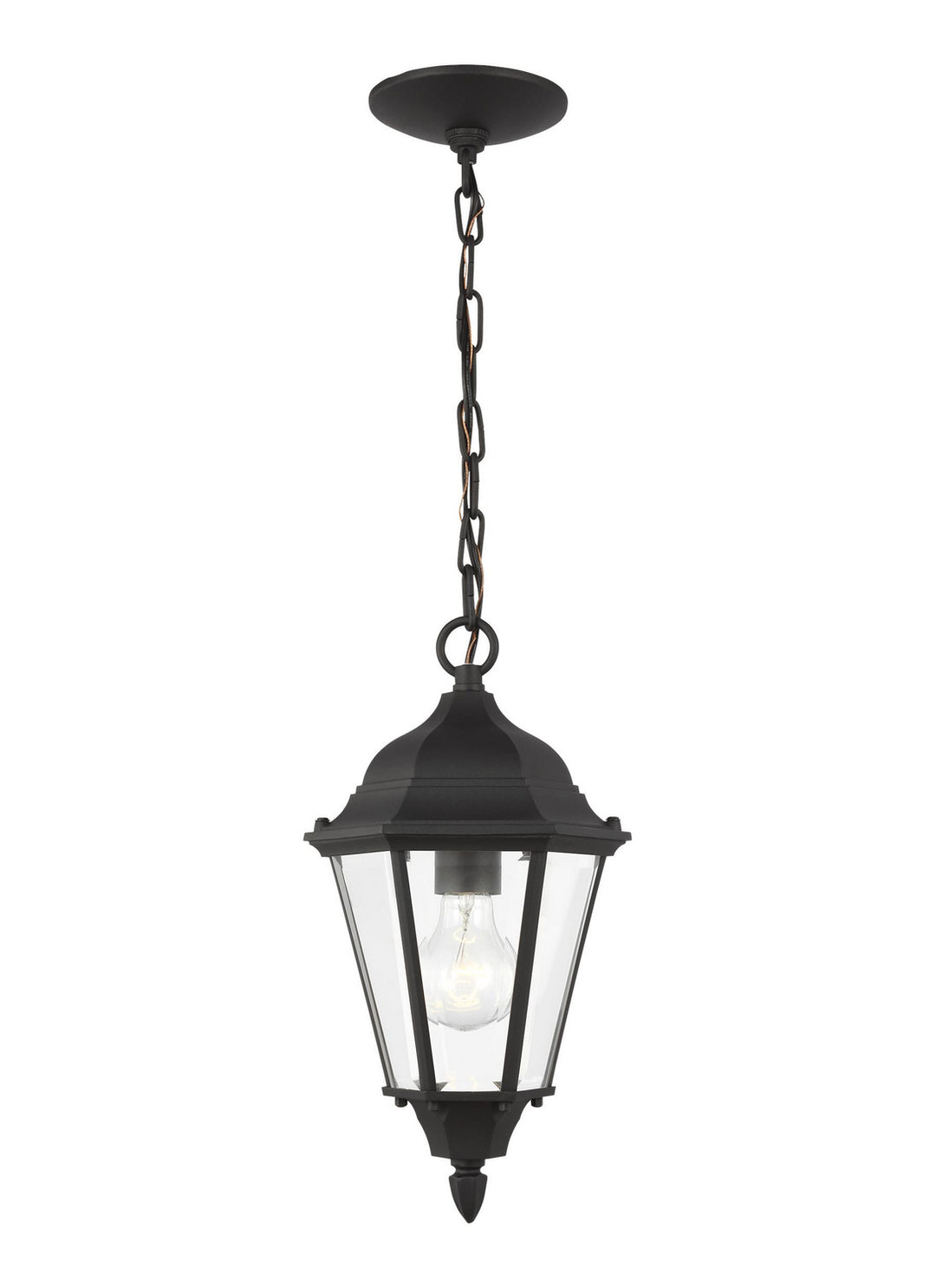 Bakersville One Light Outdoor Pendant in Black - available from The Lighting Shoppe, trusted by Canadian homeowners