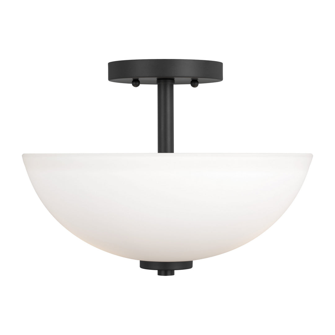 Generation Lighting Canada - 77160-112 - Two Light Semi-Flush Convertible Pendant - Oslo - Midnight Black