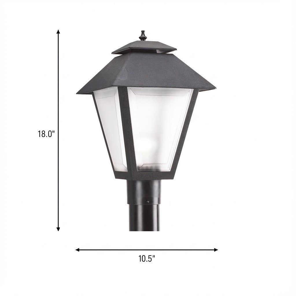 Generation Lighting Canada - 82065-12 - One Light Outdoor Post Lantern - Polycarbonate Outdoor - Black