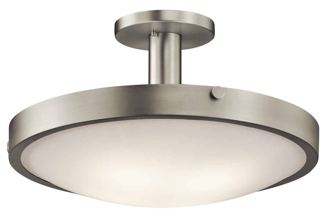 Lytham Four Light Semi Flush Mount in Brushed Nickel - available from The Lighting Shoppe, trusted by Canadian homeowners