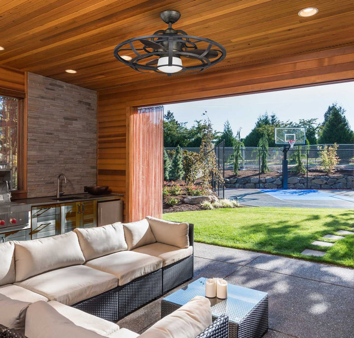 Alsace LED Fan D'Lier in Reclaimed Wood Savoy House