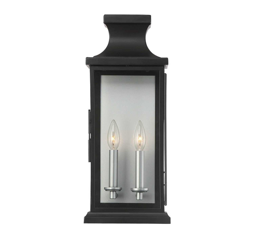 Brooke Two Light Wall Lantern in Black Savoy House