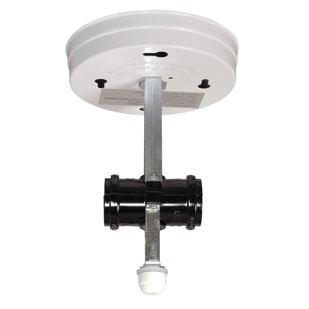 Bulk Holder & Glass Pack Bedroom Light in White - available from The Lighting Shoppe, trusted by Canadian homeowners