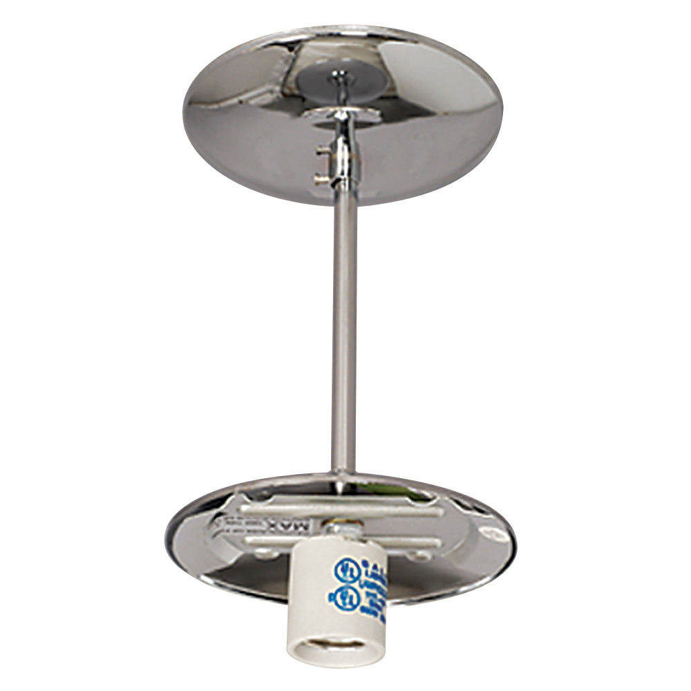 Bulk Holder & Glass Pack One Light Flush Mount in Polished Chrome - available from The Lighting Shoppe, trusted by Canadian homeowners