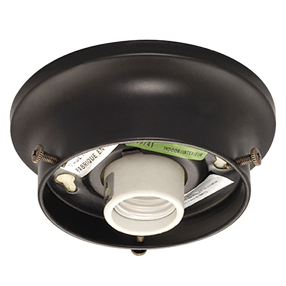 Bulk Holder & Glass Pack Ceiling Fixture Holder in Black - available from The Lighting Shoppe, trusted by Canadian homeowners