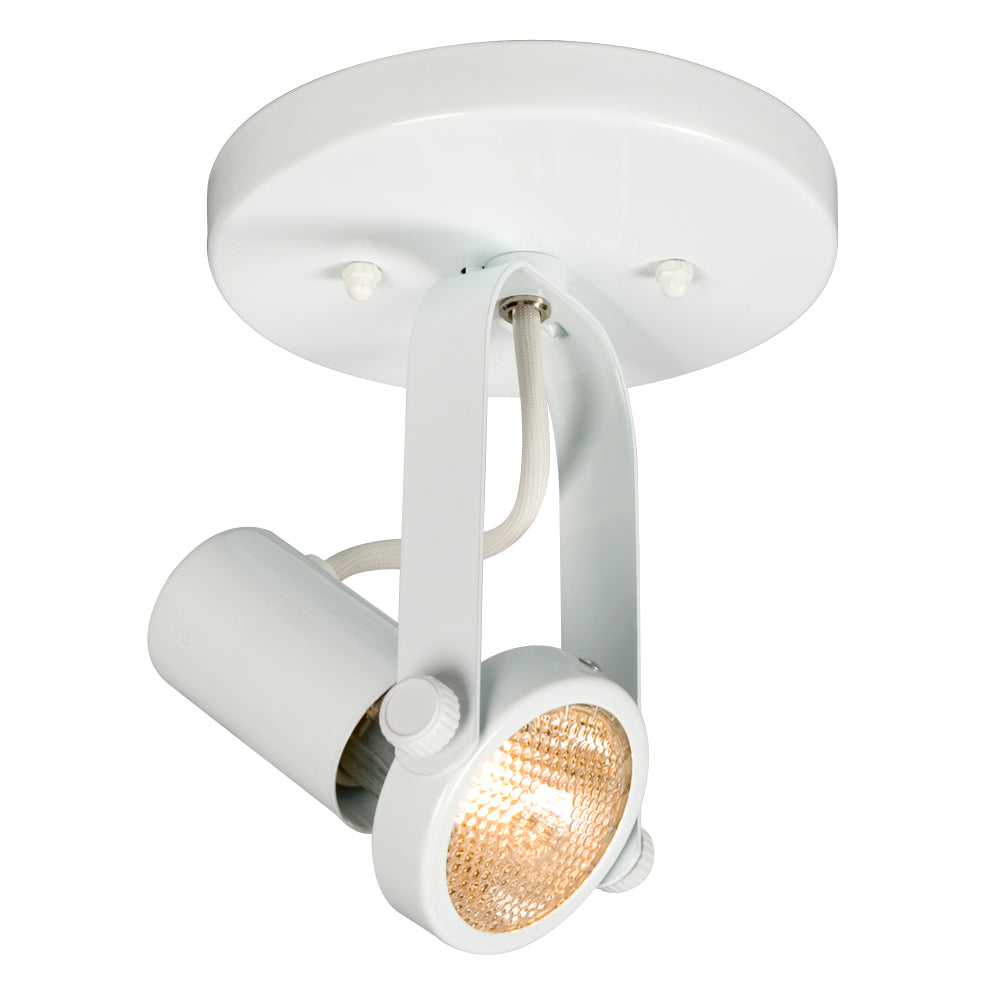 Track Lighting One Light Monopoint in White - available from The Lighting Shoppe, trusted by Canadian homeowners