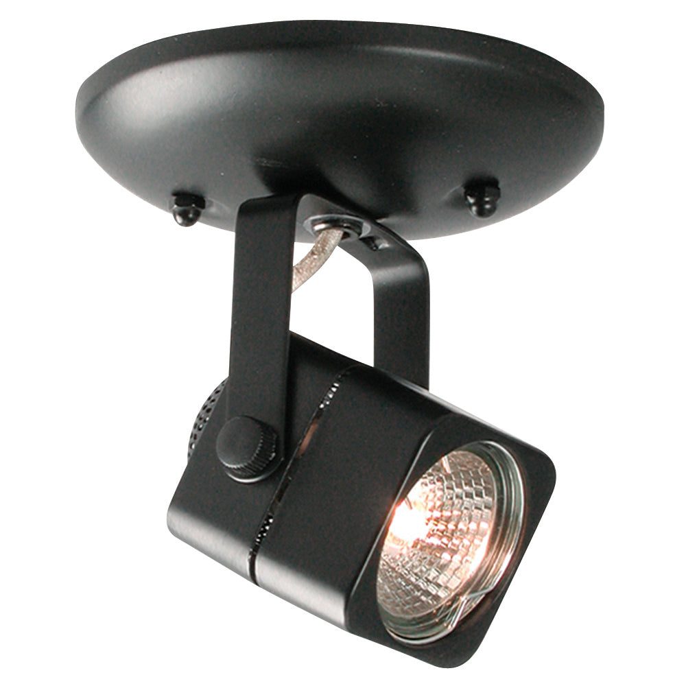 Track Lighting One Light Monopoint in Black - available from The Lighting Shoppe, trusted by Canadian homeowners