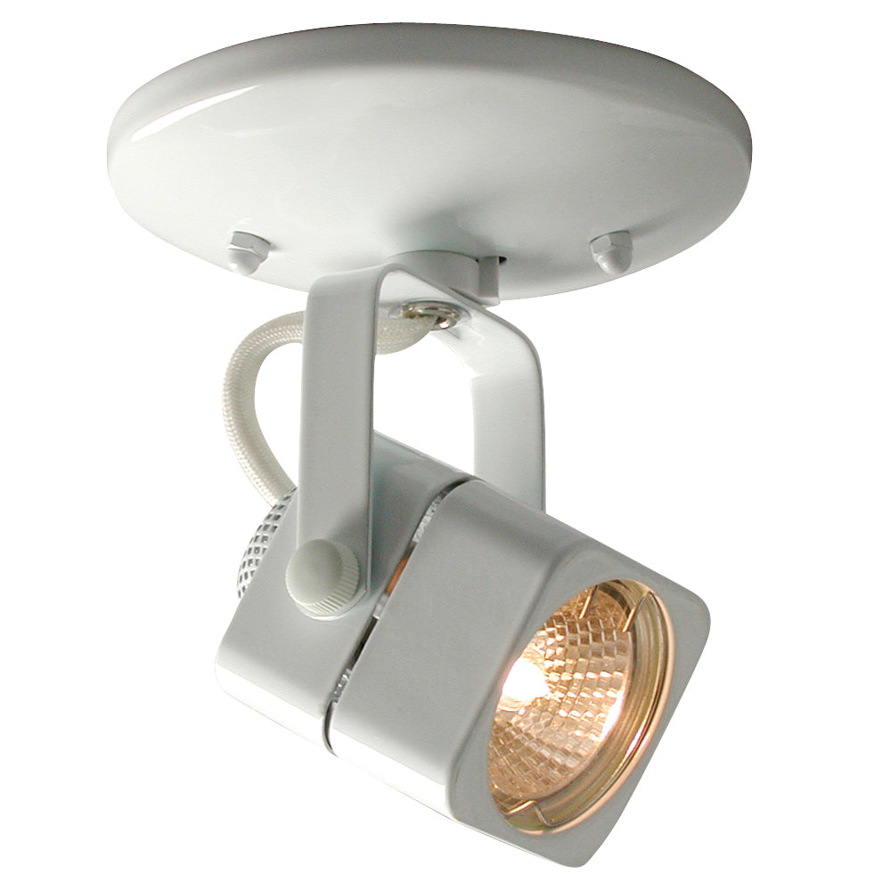 Track Lighting One Light Monopoint in White - available from The Lighting Shoppe, trusted by Canadian homeowners