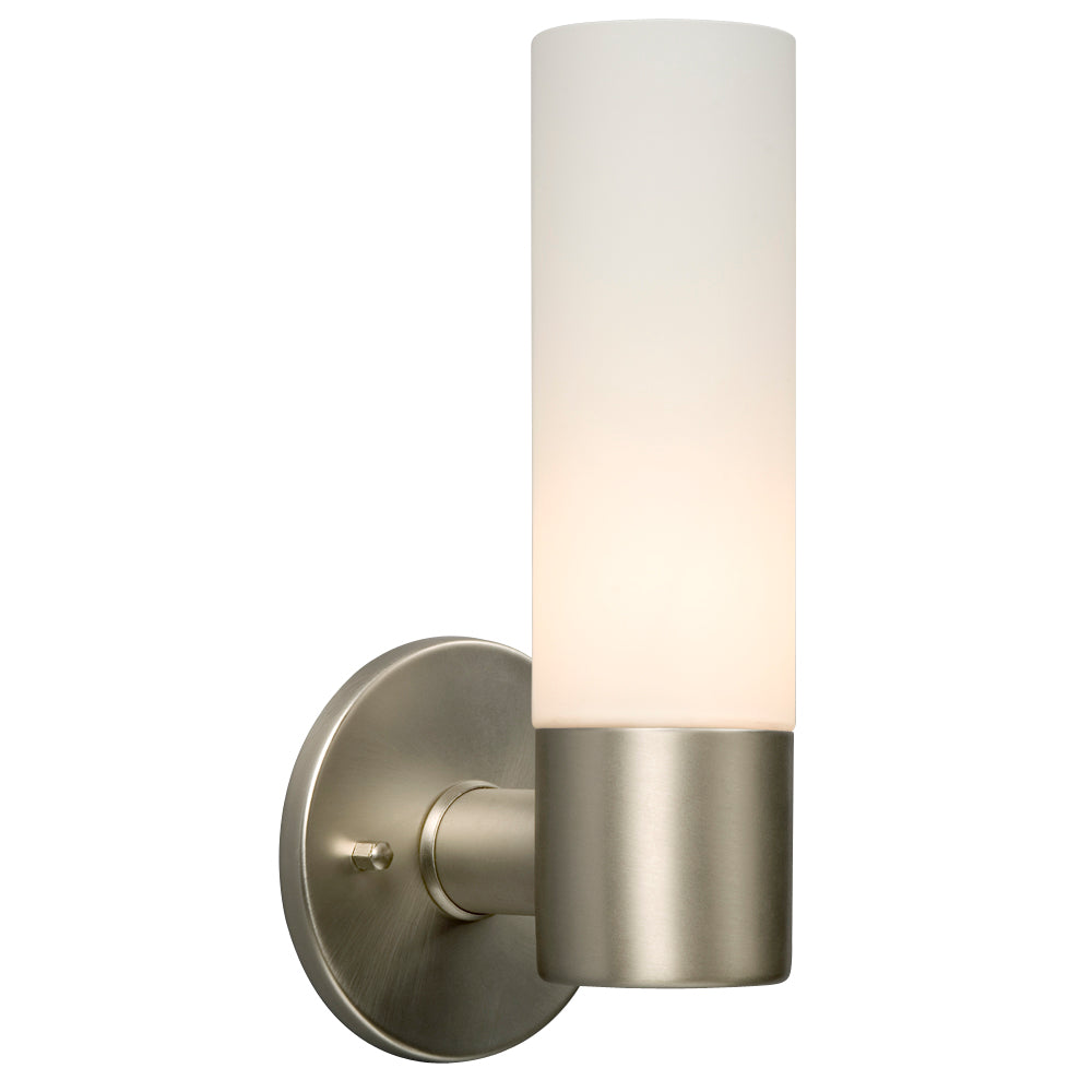One Light Wall Sconce in Brushed Nickel - available from The Lighting Shoppe, trusted by Canadian homeowners