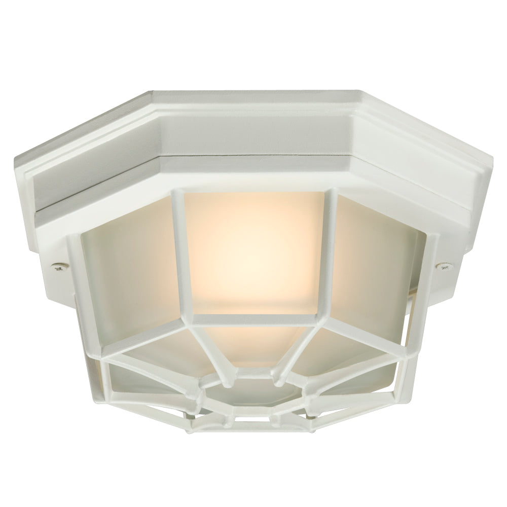 Outdoor Textured White One Light Outdoor Cast in Textured White - available from The Lighting Shoppe, trusted by Canadian homeowners