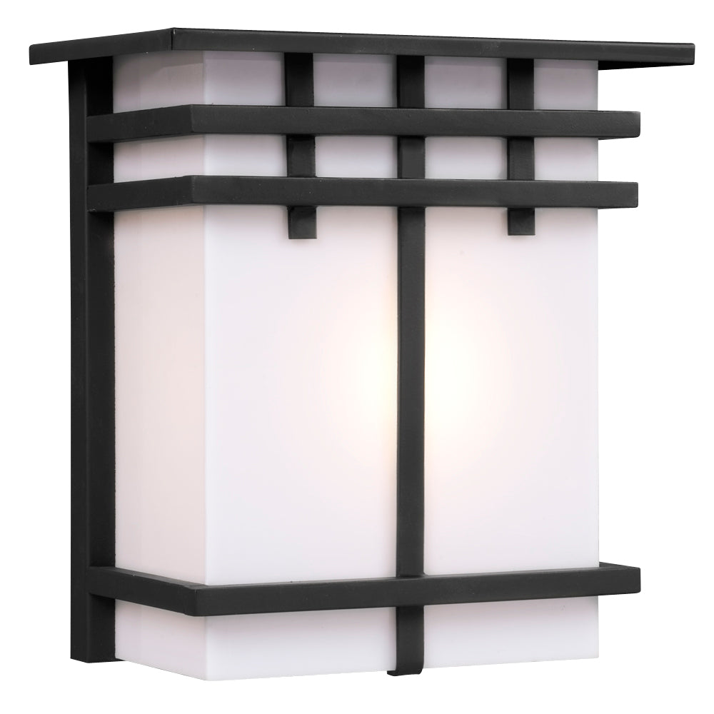 One Light Outdoor Wall Fixture in Black - available from The Lighting Shoppe, trusted by Canadian homeowners