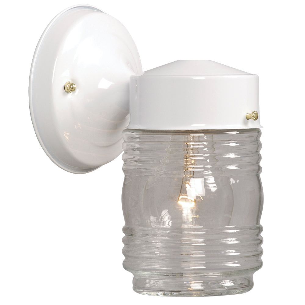 Outdoor White One Light Outdoor Wall Fixture in White - available from The Lighting Shoppe, trusted by Canadian homeowners