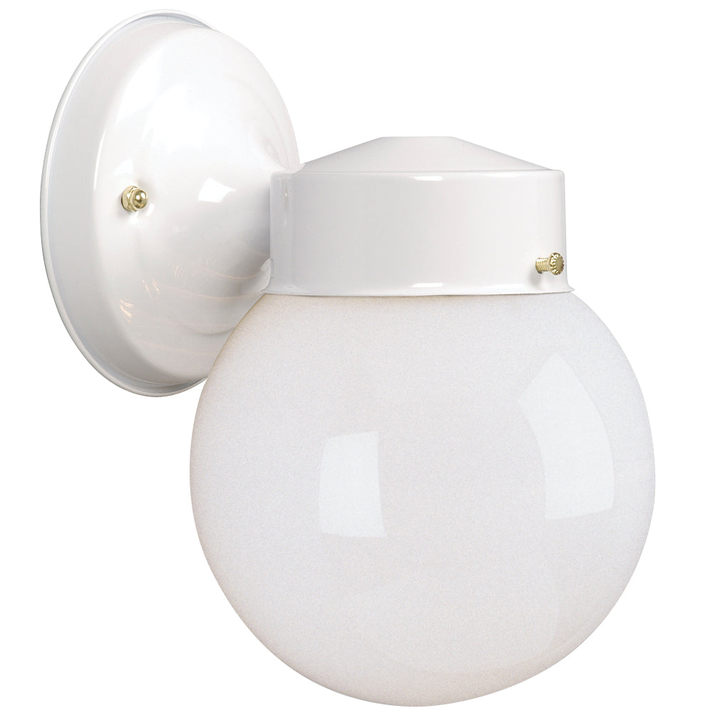 Outdoor White One Light Outdoor Wall Fixture in White - available from The Lighting Shoppe, trusted by Canadian homeowners