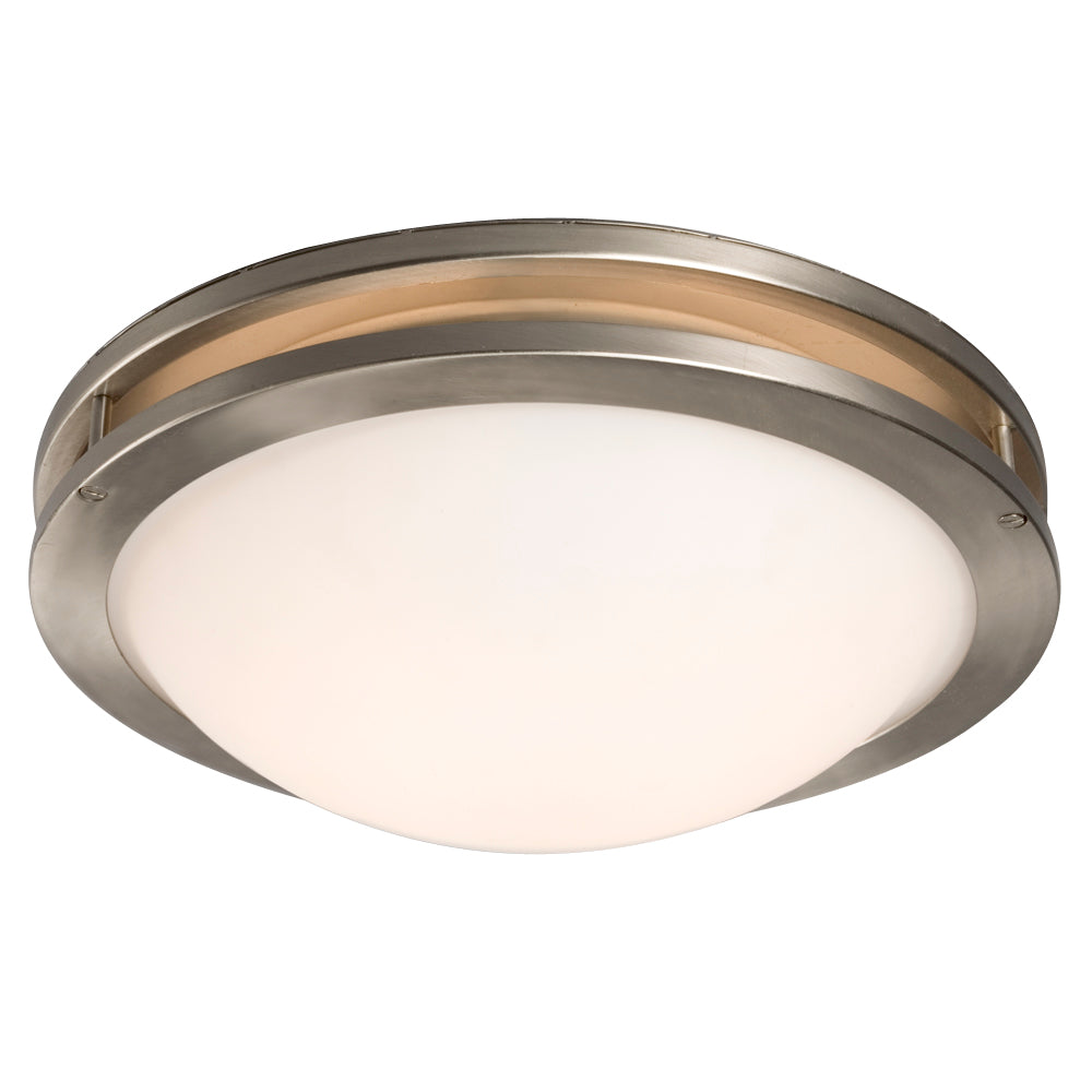 Avalon Two Light Flush Mount in Brushed Nickel - available from The Lighting Shoppe, trusted by Canadian homeowners