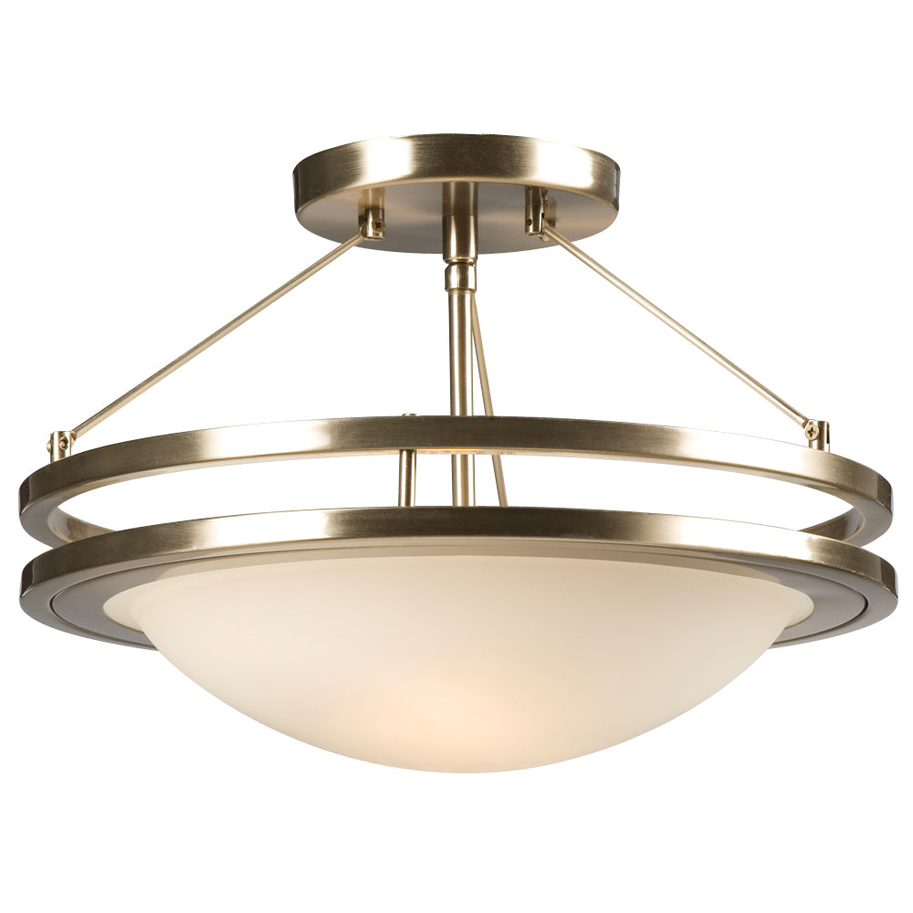 Avalon Two Light Flush Mount in Brushed Nickel - available from The Lighting Shoppe, trusted by Canadian homeowners