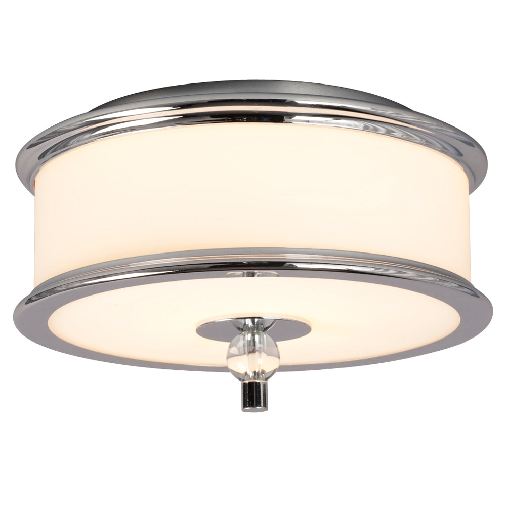 Hilton Two Light Flush Mount in Chrome - available from The Lighting Shoppe, trusted by Canadian homeowners