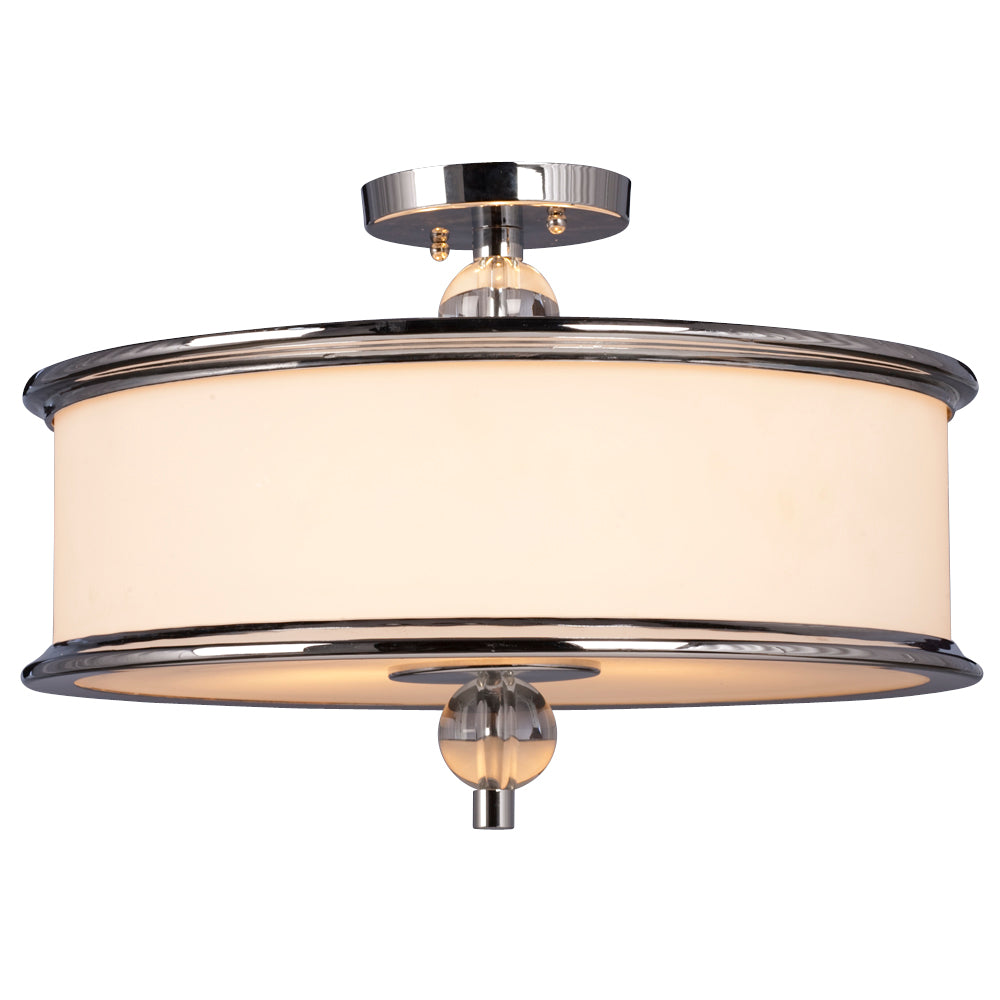 Hilton Three Light Semi-Flush in Chrome - available from The Lighting Shoppe, trusted by Canadian homeowners