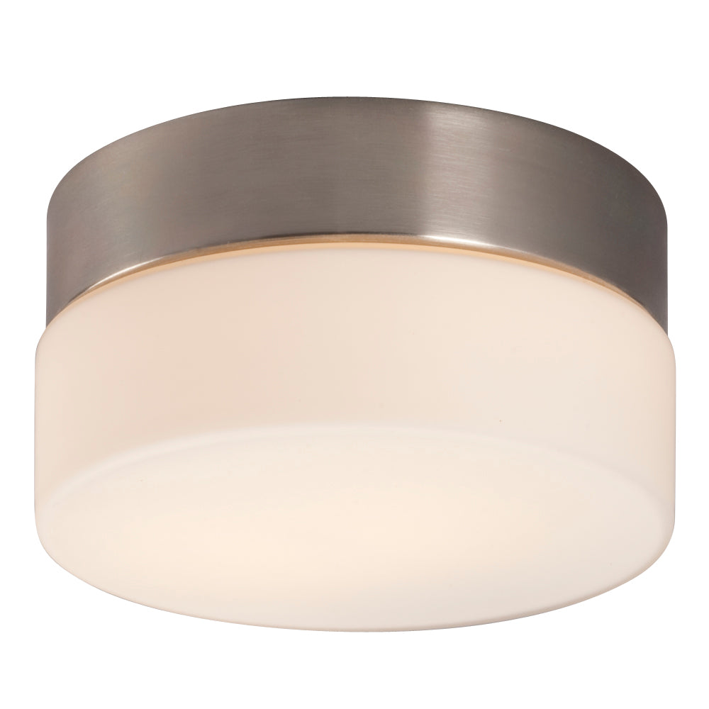 Flush Mount Brushed Nickel One Light Flush Mount in Brushed Nickel - available from The Lighting Shoppe, trusted by Canadian homeowners