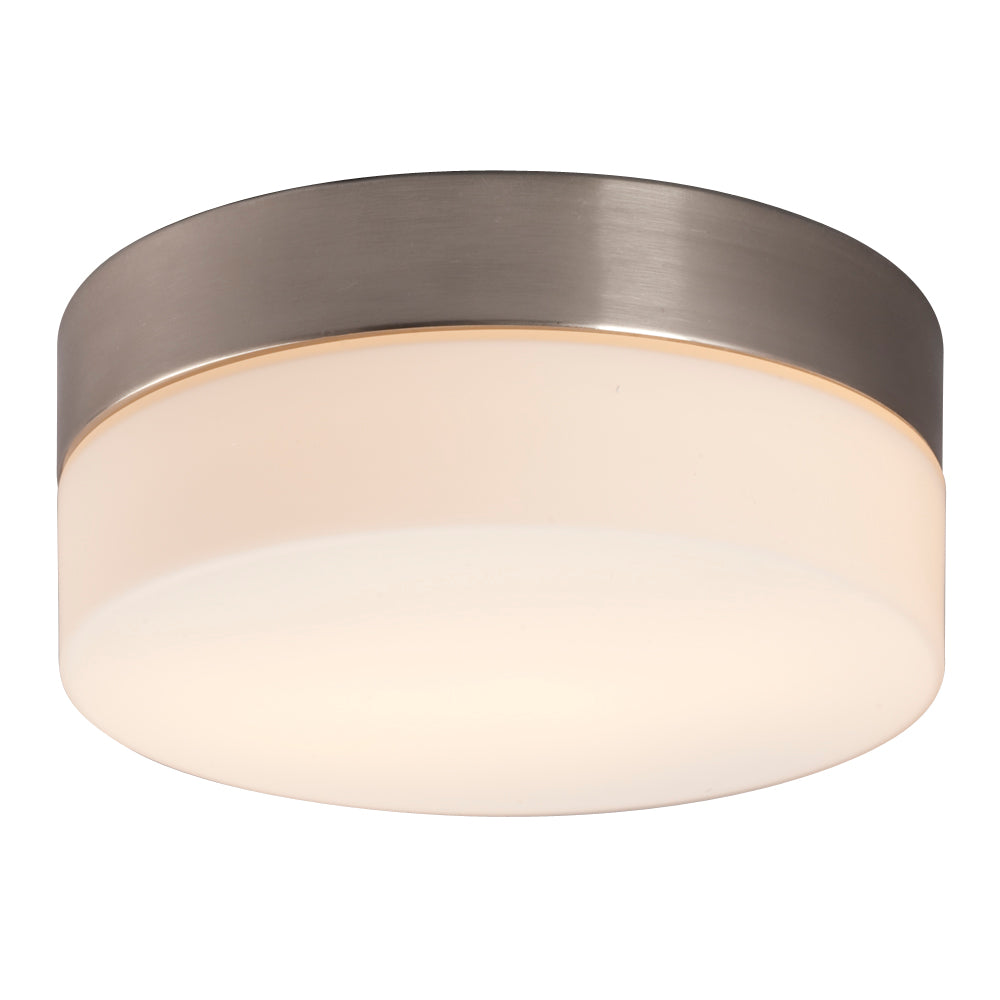 Flush Mount Brushed Nickel Two Light Flush Mount in Brushed Nickel - available from The Lighting Shoppe, trusted by Canadian homeowners