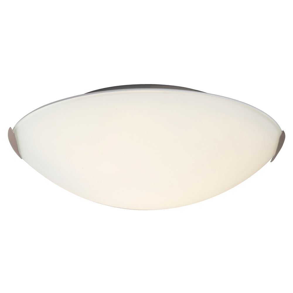 Flush Mount Brushed Nickel Two Light Flush Mount in Brushed Nickel - available from The Lighting Shoppe, trusted by Canadian homeowners