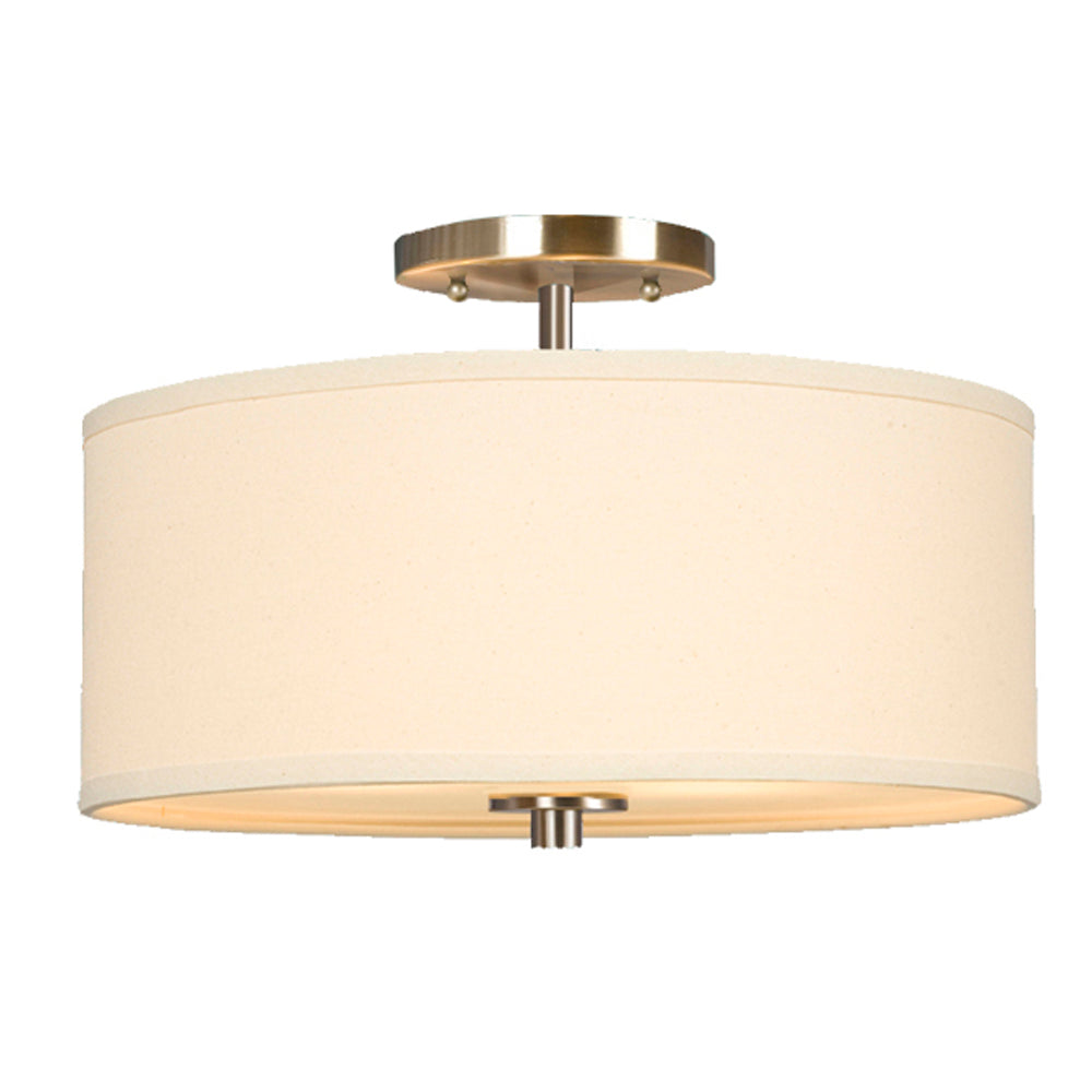 Ansley Three Light Flush Mount in Brushed Nickel - available from The Lighting Shoppe, trusted by Canadian homeowners