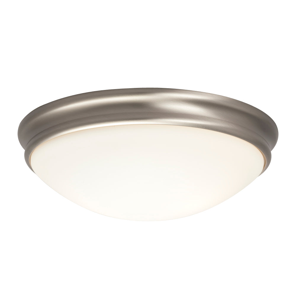 Flush Mount Brushed Nickel Two Light Flush Mount in Brushed Nickel - available from The Lighting Shoppe, trusted by Canadian homeowners