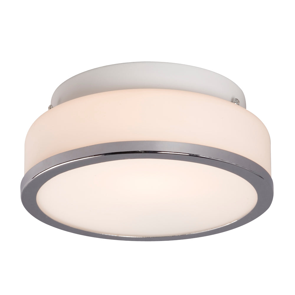 Flush Mount Chrome One Light Flush Mount in Chrome - available from The Lighting Shoppe, trusted by Canadian homeowners