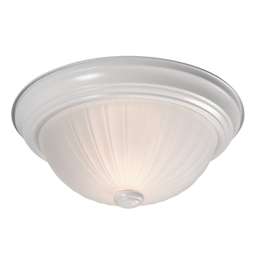 Flush Mount White Two Light Flush Mount in White - available from The Lighting Shoppe, trusted by Canadian homeowners
