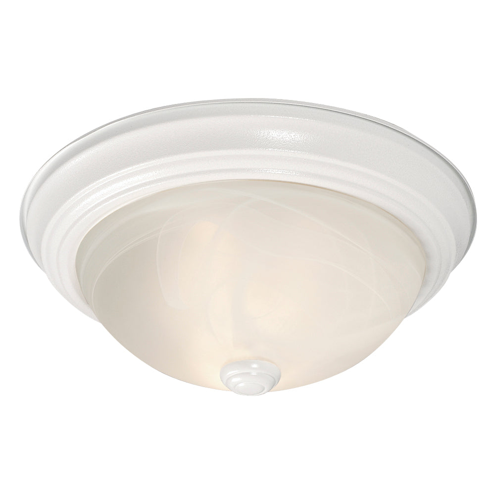 Flush Mount White Two Light Flush Mount in White - available from The Lighting Shoppe, trusted by Canadian homeowners