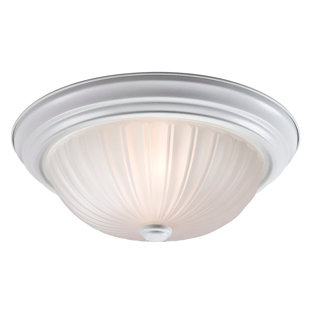 Flush Mount White Two Light Flush Mount in White - available from The Lighting Shoppe, trusted by Canadian homeowners