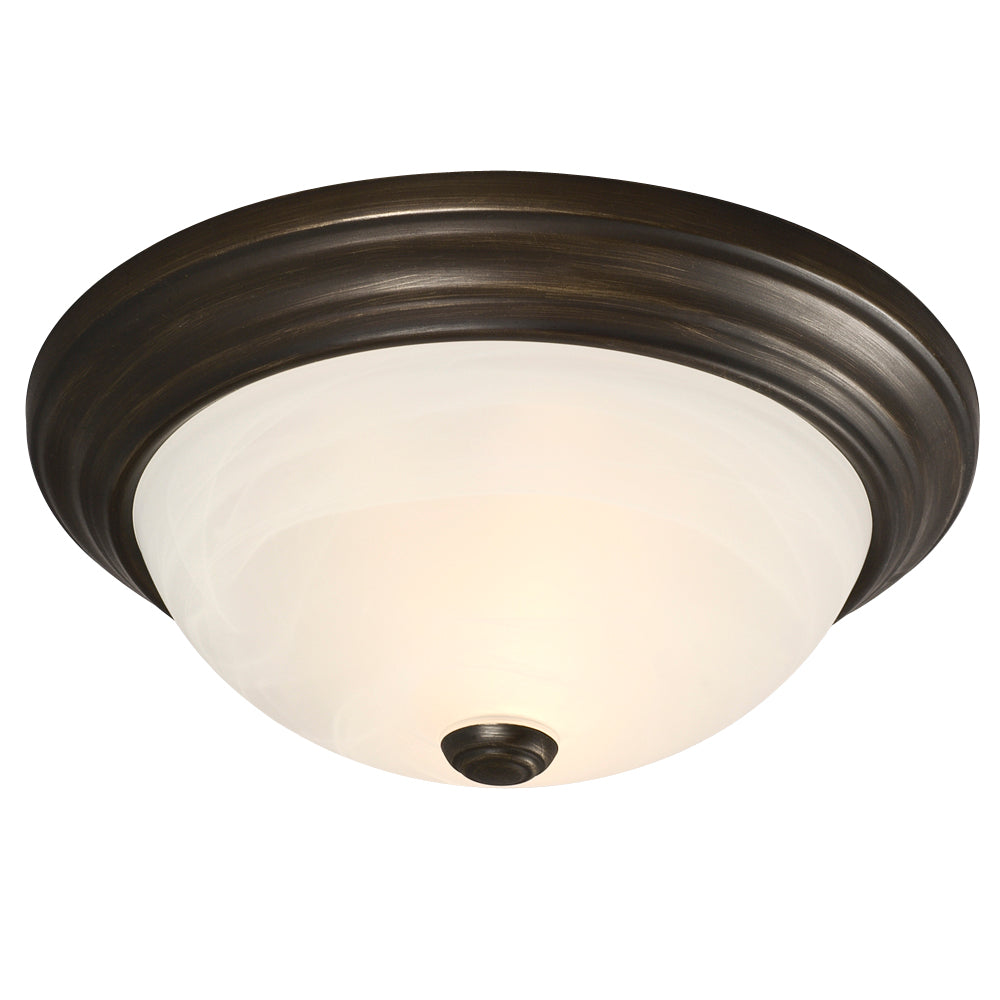 Flush Mount Oil Rubbed Bronze Two Light Flush Mount in Oil Rubbed Bronze - available from The Lighting Shoppe, trusted by Canadian homeowners