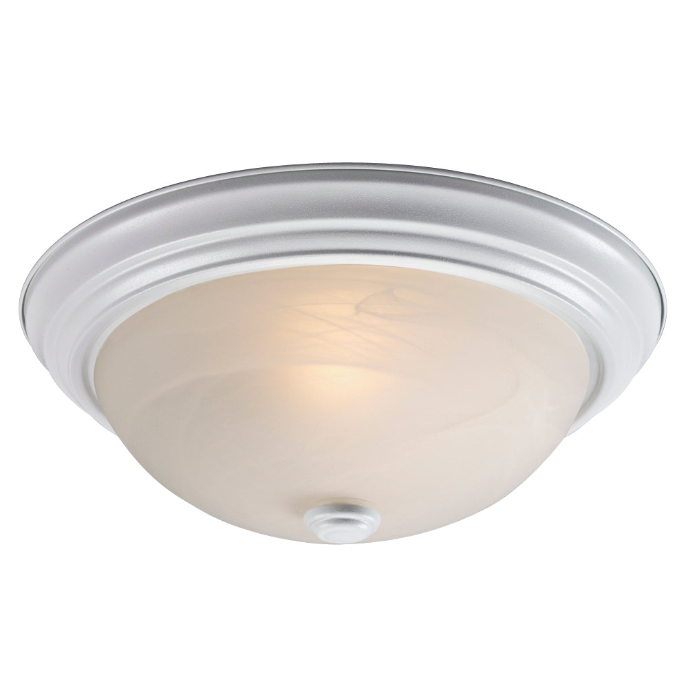 Flush Mount White Two Light Flush Mount in White - available from The Lighting Shoppe, trusted by Canadian homeowners