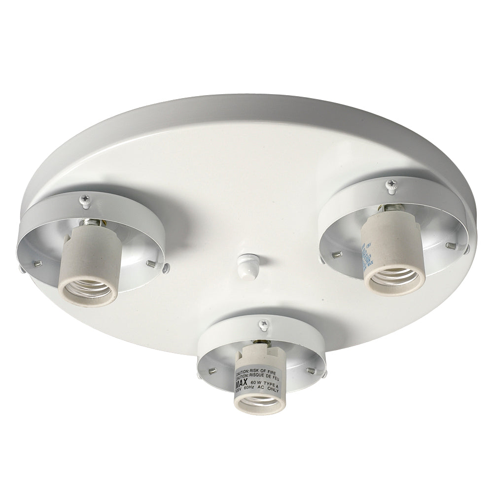 Bulk Holder & Glass Pack Three Light Ceiling Holder 3x 3-1/4``. Glass in White - available from The Lighting Shoppe, trusted by Canadian homeowners
