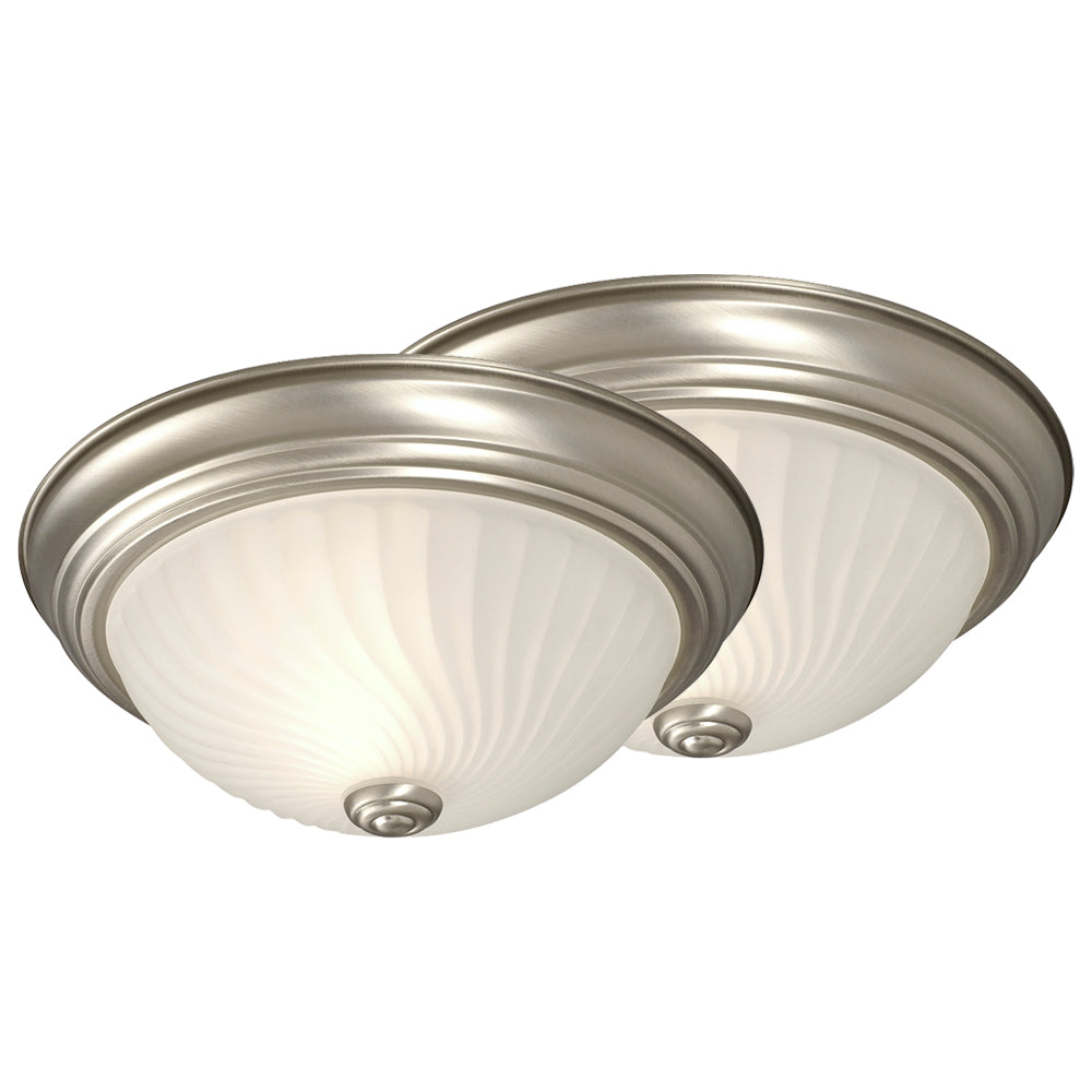 Flush Mount Pewter One Light Flush Mount in Pewter - available from The Lighting Shoppe, trusted by Canadian homeowners