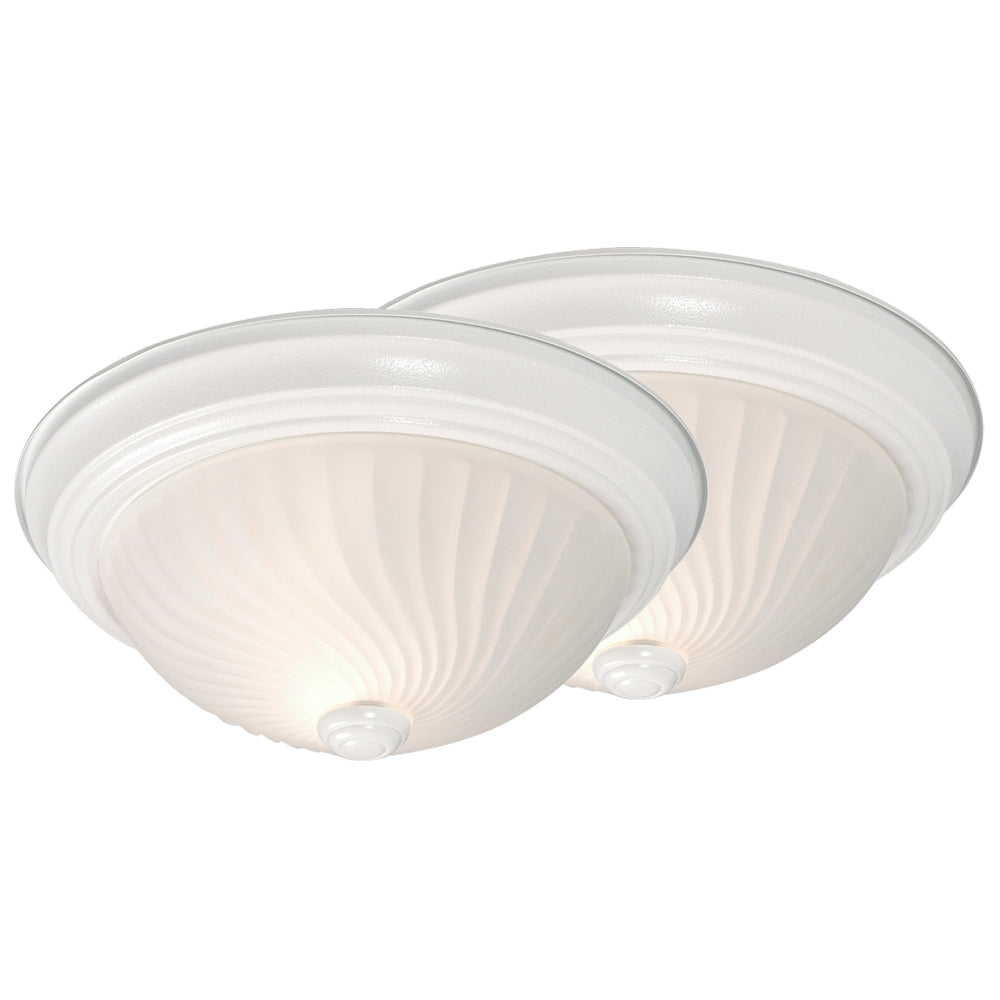 Flush Mount White One Light Flush Mount in White - available from The Lighting Shoppe, trusted by Canadian homeowners