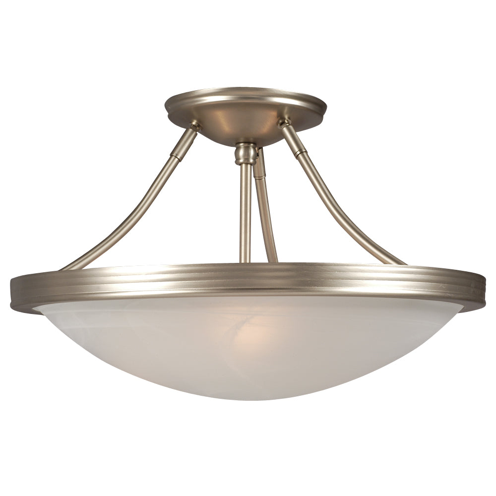 Julian Pewter Three Light Flush Mount in Pewter - available from The Lighting Shoppe, trusted by Canadian homeowners