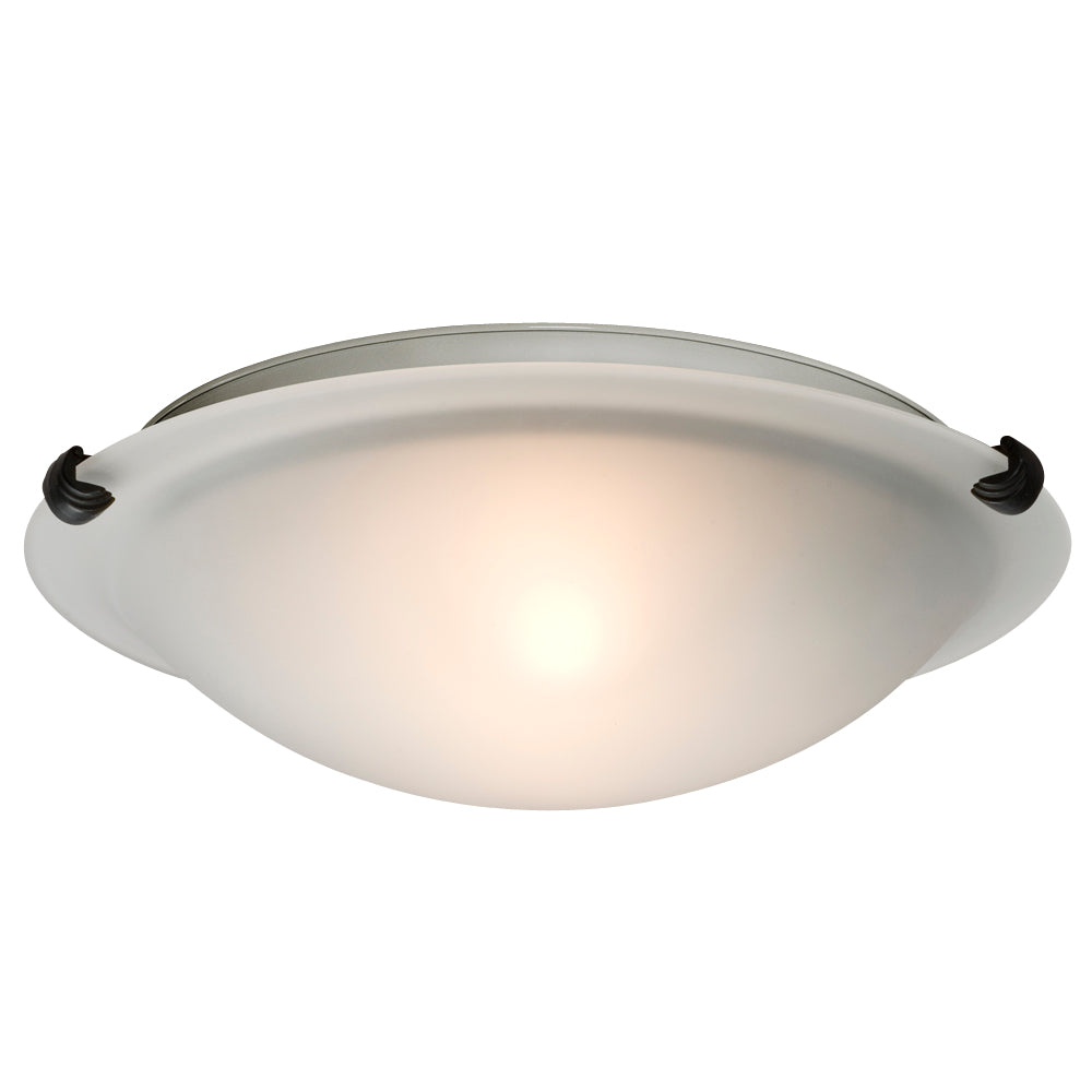 Ofelia Oil Rubbed Bronze Two Light Flush Mount in Oil Rubbed Bronze - available from The Lighting Shoppe, trusted by Canadian homeowners