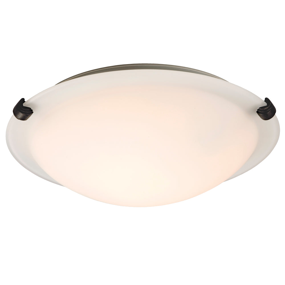 Ofelia Oil Rubbed Bronze Two Light Flush Mount in Oil Rubbed Bronze - available from The Lighting Shoppe, trusted by Canadian homeowners
