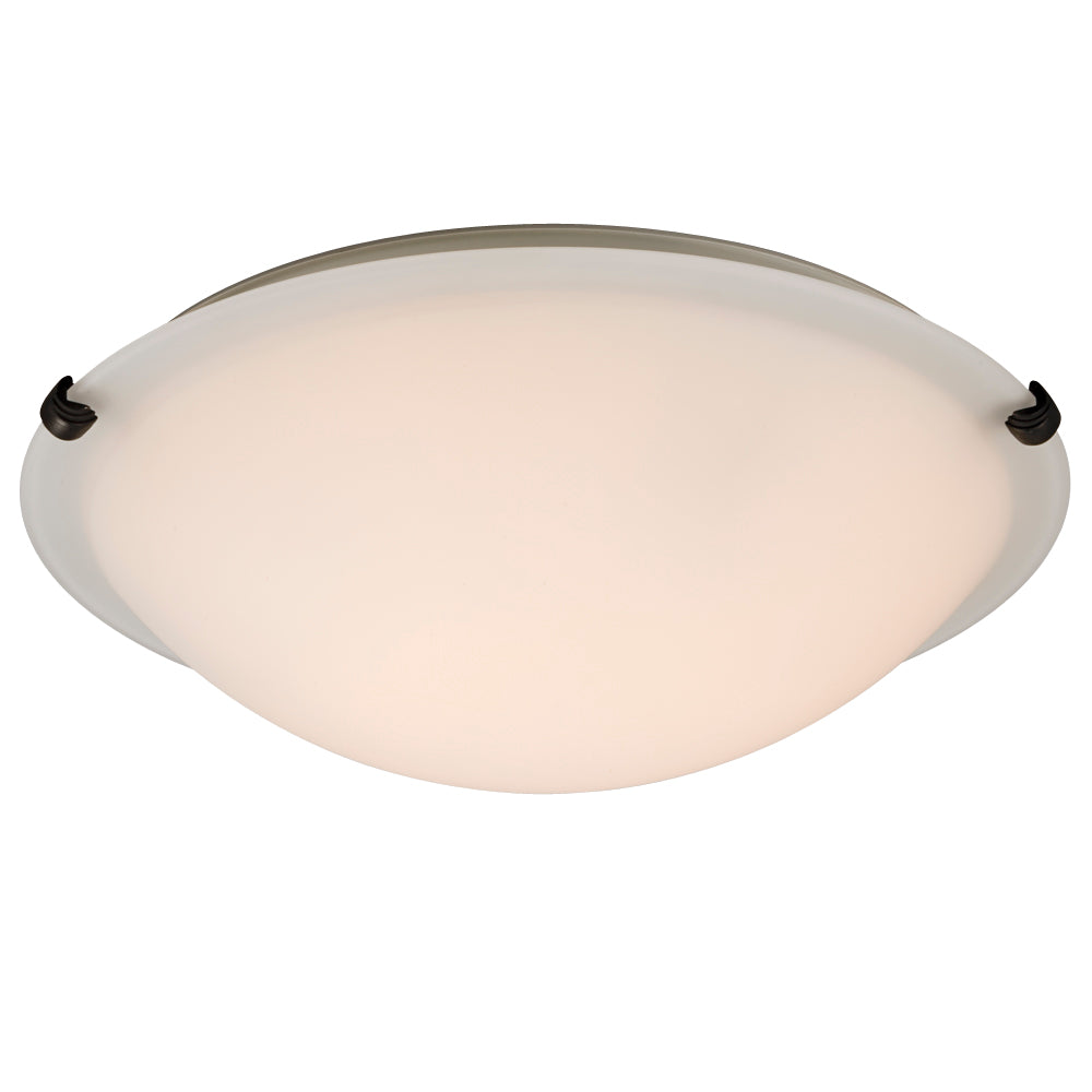 Ofelia Oil Rubbed Bronze Three Light Flush Mount in Oil Rubbed Bronze - available from The Lighting Shoppe, trusted by Canadian homeowners