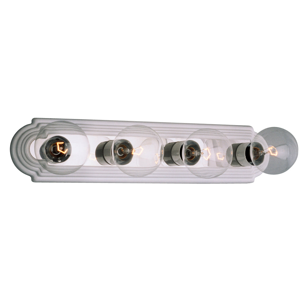Four Light Vanity Light in White - available from The Lighting Shoppe, trusted by Canadian homeowners
